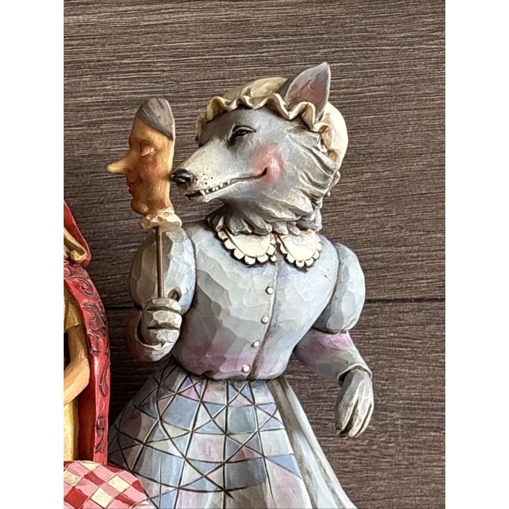 Jim Shore 2007 Wolf in Grandma's Clothing Little Red Riding Hood 4009753 NO Box - Picture 5 of 9